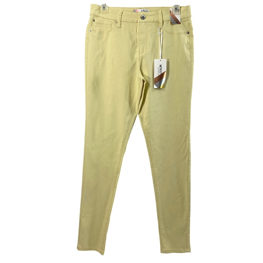 YMI Skinny Jeans Women L 29" W Forever Color Mid-Rise Pale Yellow Stretch Pastel
